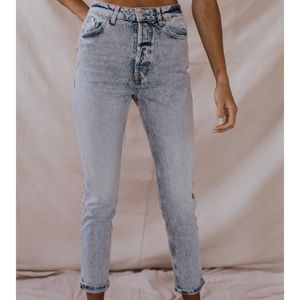 Free people Zuri ultra high waist ankle mom jeans